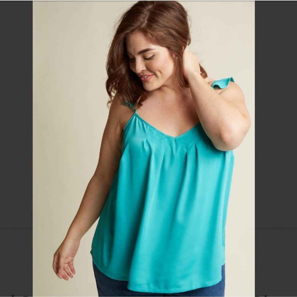 Modcloth Sartorial Storyteller Ruffle Tank Cami